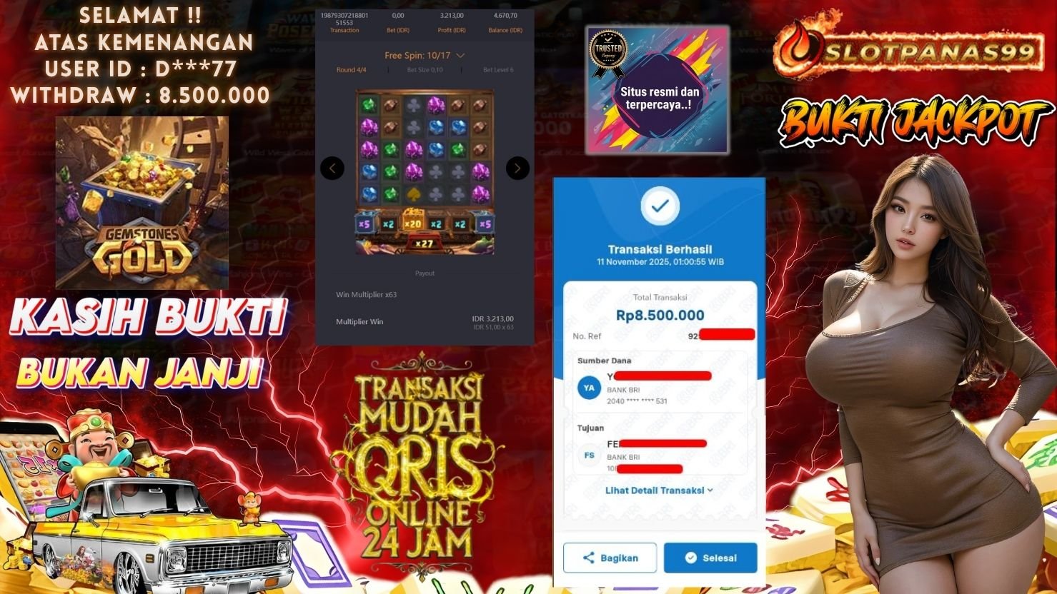 SLOTPANAS99 JACKPOT SLOT GEMSTONES GOLD